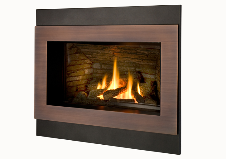 H4 with Outer Square Surround (662SSV), Copper Inner Bezel (661BSC) and Ledgestone Liner (662LSL)