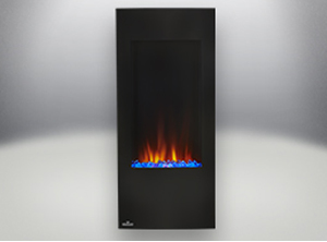Napoleon Azure Vertical 38 Wall Hanging Electric Fireplaces Nefv38h Napoleon Azure Vertical 38 Wall, Napoleon Azure 38 In Vertical Black Wall Mount Electric Fireplace Nefv38h