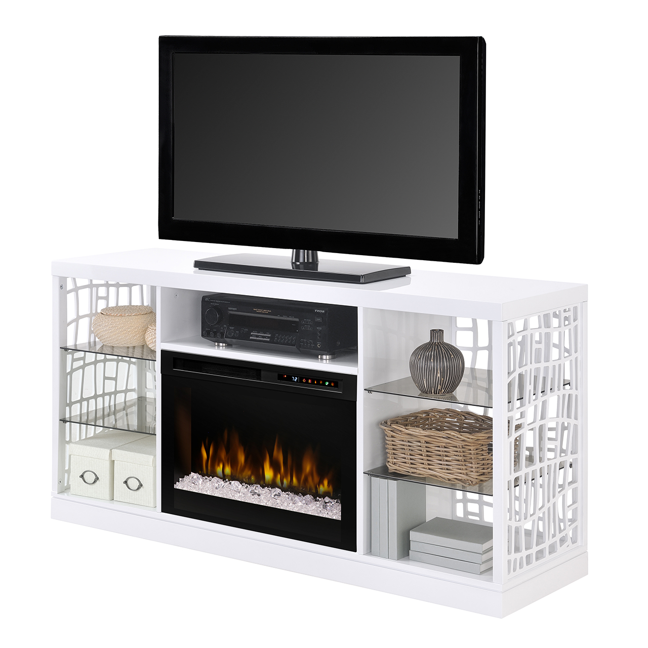 Dimplex Charlotte Media Console Electrice Fireplace GDS25LD1579W