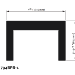 Backing Plate - Black - 48 x 32 ⅜ -1