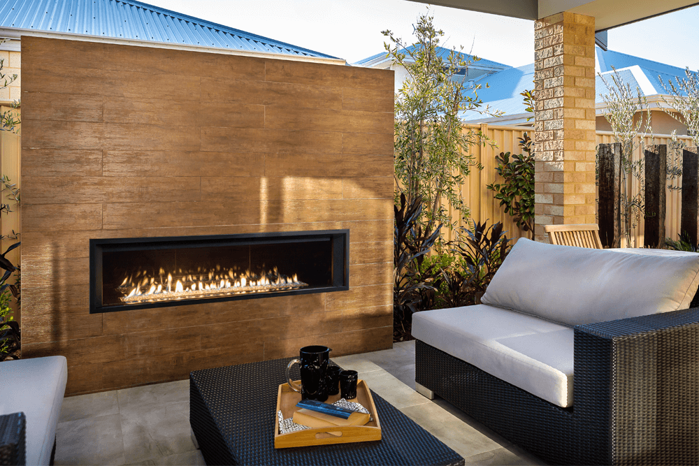 Valor L3 Linear Series Gas Fireplace, Outdoor Linear Fireplace With Tv Above