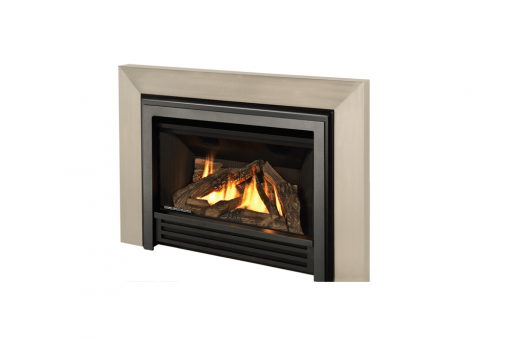 Logs, Clearview Front and 3-Sided Square Trim Kit in Brushed Nickel