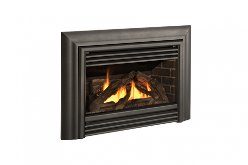 Logs, Contemporary Front in Vintage Iron and 3-Sided Contour Trim Kit in Vintage Iron