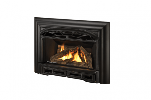 Logs, Traditional Cast Front and 3-Sided Contour Trim Kit in Black