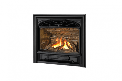 Logs, Traditional Cast Front and 3 Sided Contour Trim in Black