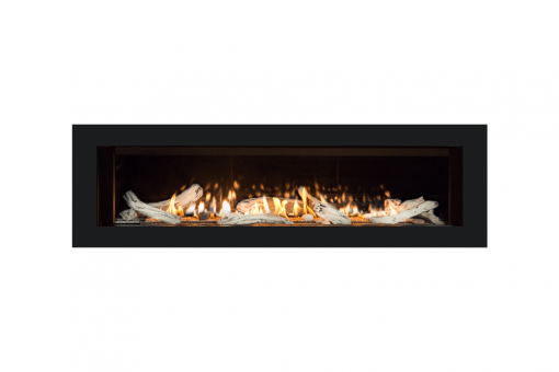 Long Beach Driftwood, Reflective Glass Liner and 5 1:4 Inch Trim in Black