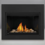 MIRRO-FLAME™ Porcelain Reflective Radiant Panels, Multi-Colored Finish River Rock Media Kit, Standard Safety Screen