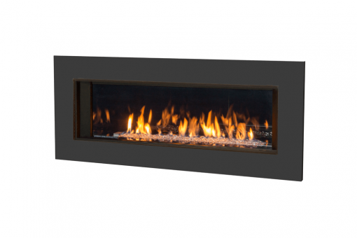 Murano Glass, Reflective Glass Liner and 5 1:4 Inch Trim in Black