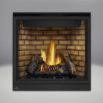 PHAZER™ Log Set, Decorative Sandstone Brick Panels, Standard Safety Screen