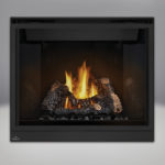 PHAZER™ Log Set, MIRRO-FLAME™ Porcelain Reflective Radiant Panels, Standard Safety Screen