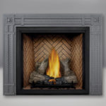 TALL FLAME PHAZER® Log Set, Herringbone Panel, Rectangular Surround
