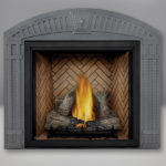 TALL FLAME PHAZER® Log Set, Standard, Herringbone Panel, Arched Surround