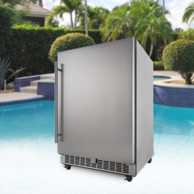 OUTDOOR RATED STAINLESS STEEL FRIDGE