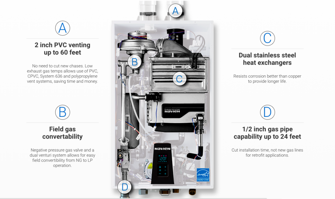 Purchase NPE210A Condensing Tankless Water Heater Navien Tankless