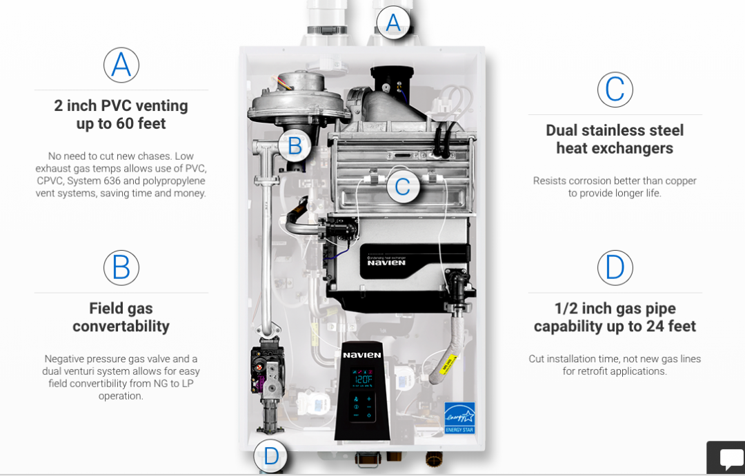 Buy NPE180S Condensing Tankless Water Heater Navien Tankless Water