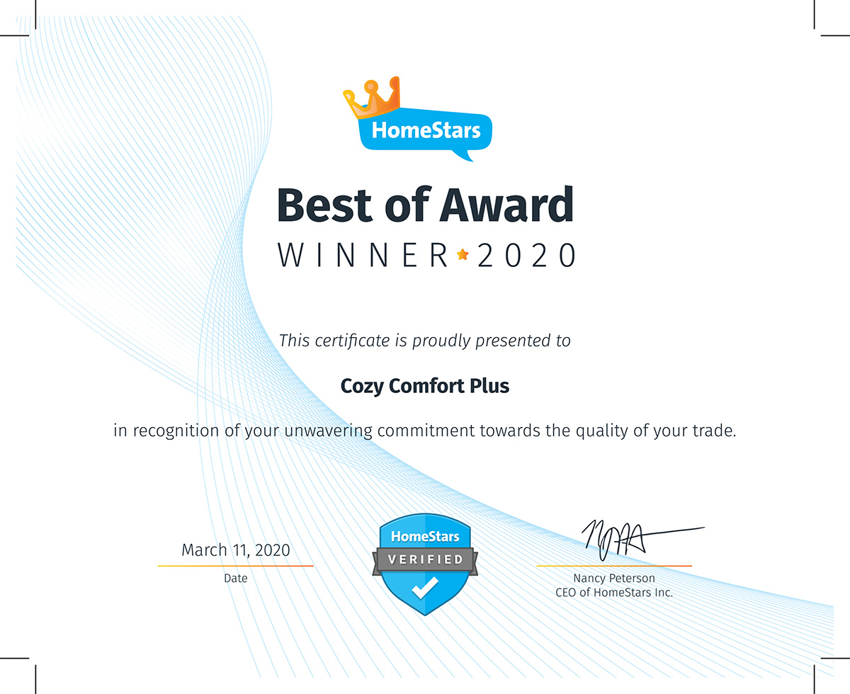 Cozy-Comfort-Plus_Award_Winner_Toronto_HVAC_Contractor_2020