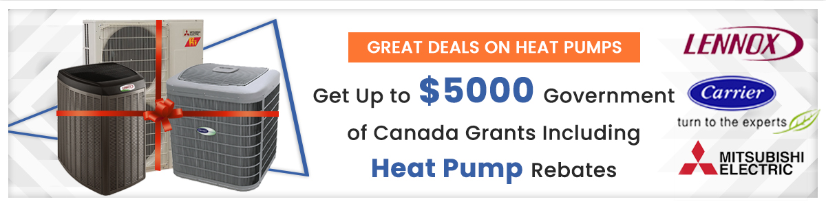 Government Rebate program on Heat pumps banner june 18