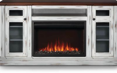 Napoleon’s Essentials Mantel Electric Fireplace Media Console – Cozy Comfort Plus
