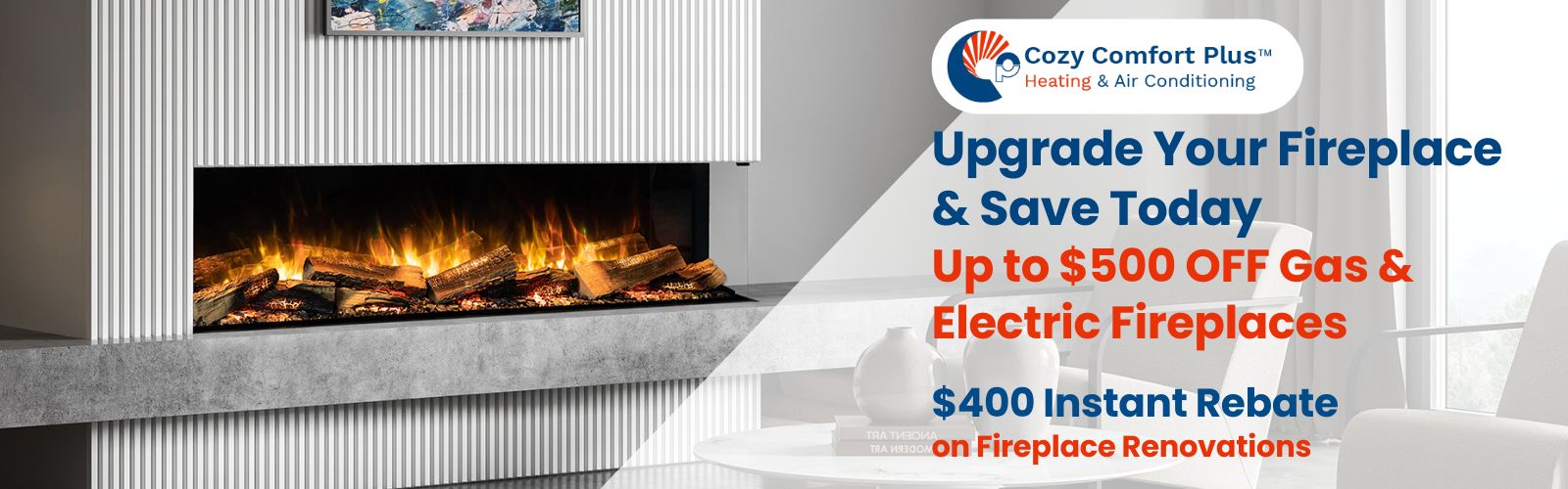 Best Fireplace for your Home by Cozy Comfort Plus