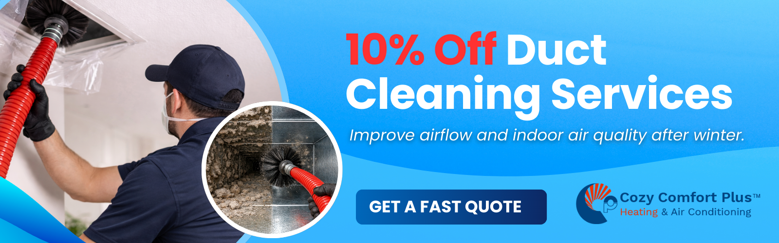 Cozy Comfort Plus - Banner - Duct Cleaning