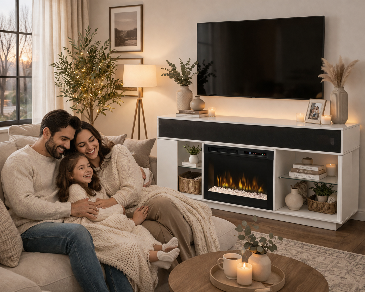 Dimplex Audio Flex Lex Media Console Electric Fireplace