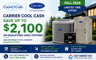 Carrier Cool Cash Fall 2026: Save Up to $2,100 on a New HVAC System