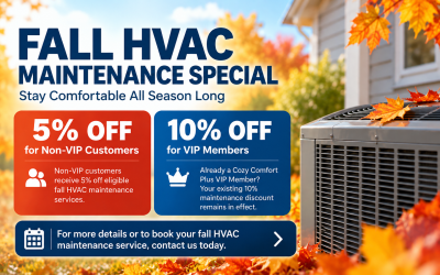 Fall HVAC Maintenance Special: Save 5% or 10% This Season