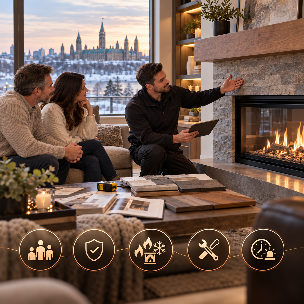 Cozy Fireplace Design Consultation - Ottawa