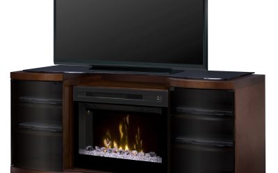Dimplex Acton Media Console Electric Fireplace – Acrylic Ice, Walnut: A Perfect Blend of Style and Comfort